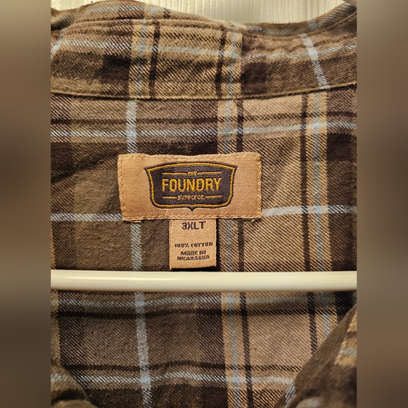 The Foundry Mens 3XLT Flannel Shirt - Picture 4 of 4